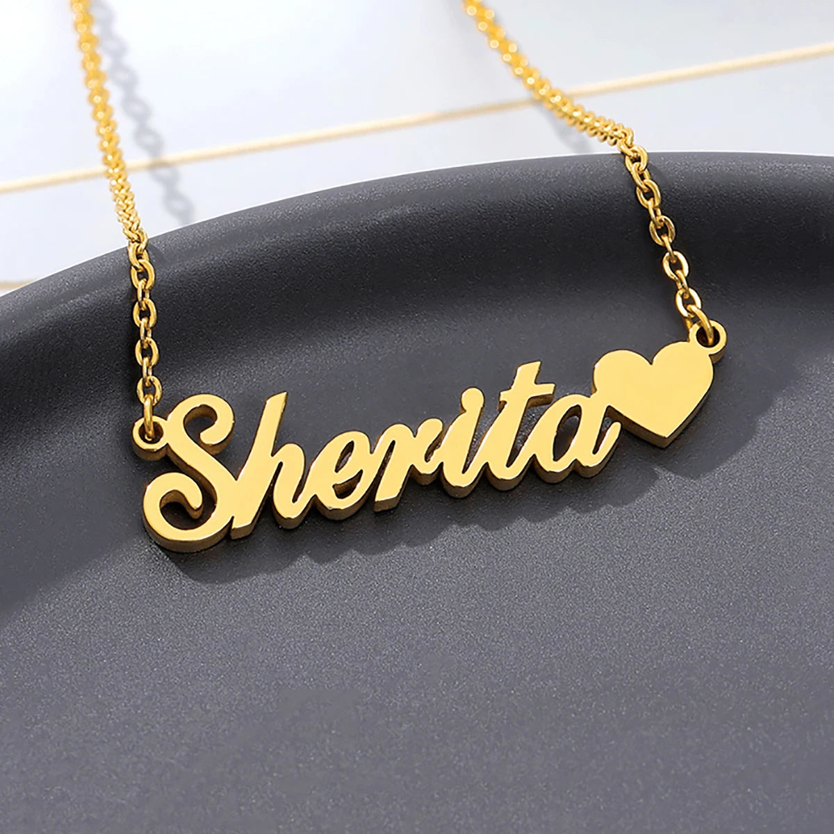 Custom Name Necklaces For Women Stainless Steel Customized Pendant Necklace Personalized Neck Jewelry Girlfriend Birthday Gift