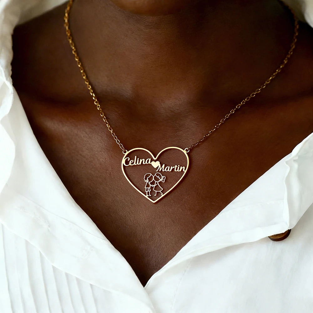 Custom Name Necklaces For Women Stainless Steel Customized Pendant Necklace Personalized Neck Jewelry Girlfriend Birthday Gift