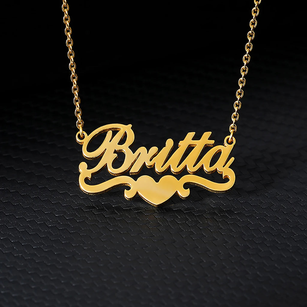 Custom Name Necklaces For Women Stainless Steel Customized Pendant Necklace Personalized Neck Jewelry Girlfriend Birthday Gift