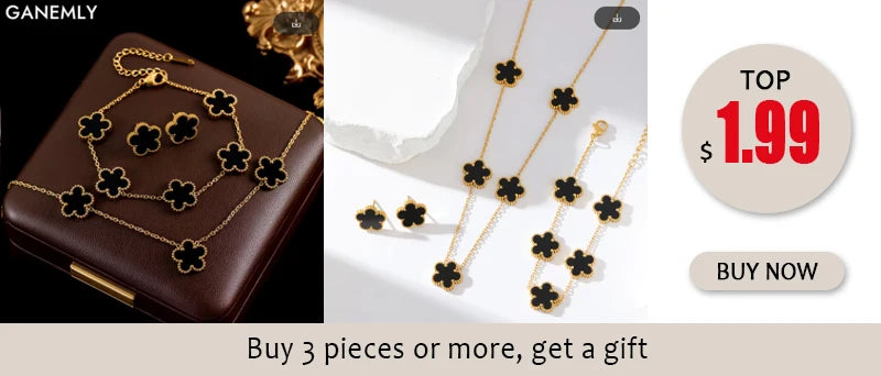 GANEMLY 316L Stainless Steel Snakehead Shining Zircon Necklace Trendy Neck Chain Choker Collar Waterproof Jewelry For Women