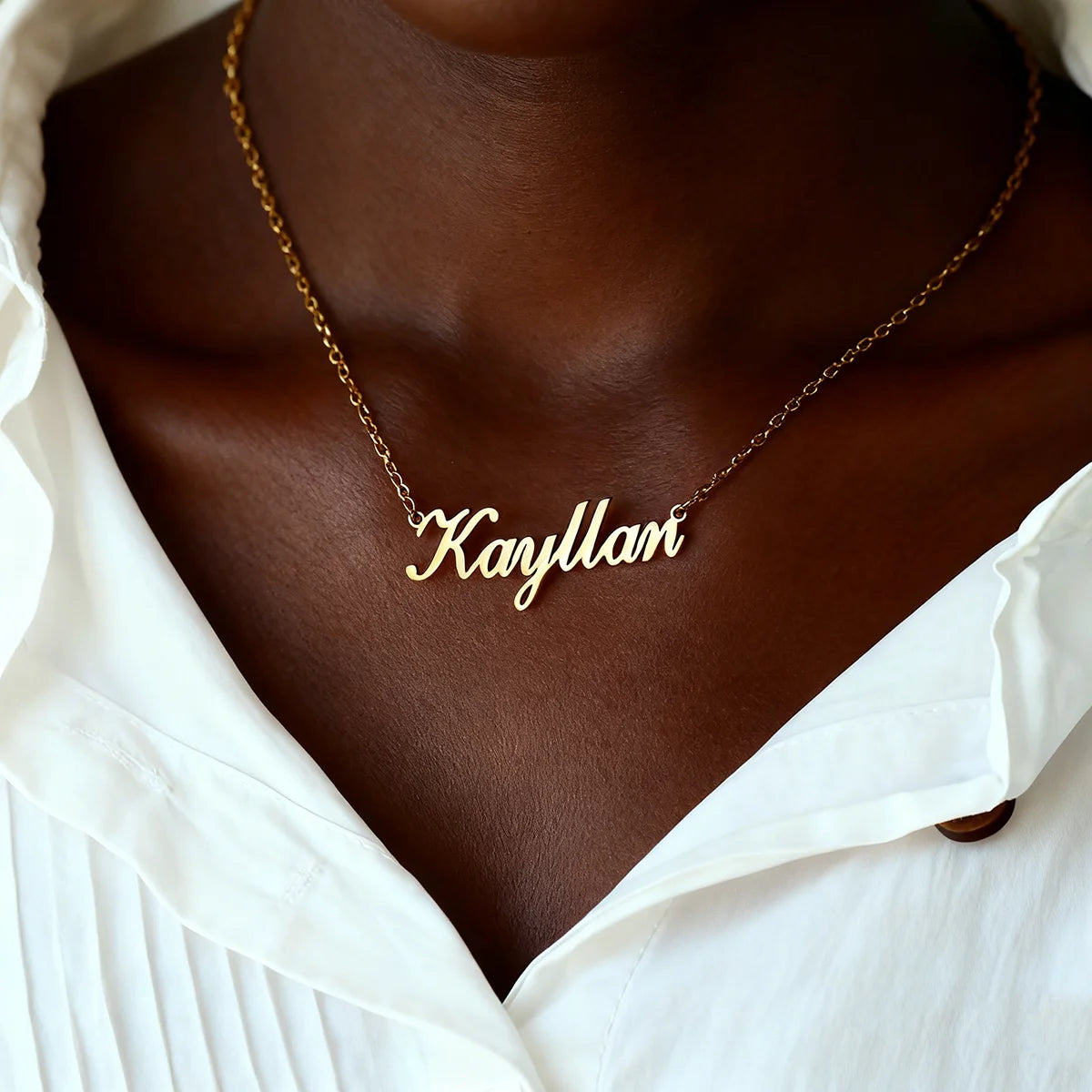 Custom Name Necklaces For Women Stainless Steel Customized Pendant Necklace Personalized Neck Jewelry Girlfriend Birthday Gift